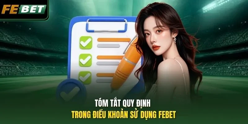 Tóm tắt quy định trong điều khoản sử dụng Febet